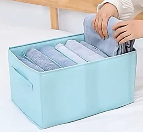 2pcs Clothes Drawer Organiser, Foldable 7 Grids Wardrobe Organisers, For Pants, Jeans, Joggers, Trousers, Sweaters, Cardigans (36*25*20cm)