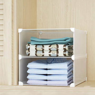 MYCEE Stackable Wardrobe Shelves, Plastic Shelves, Closet Shelf