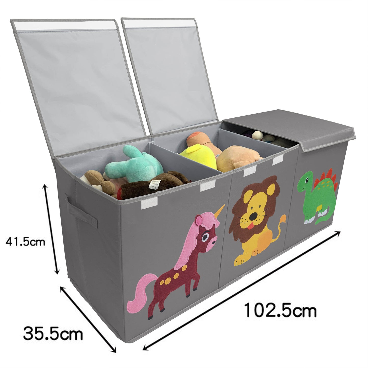 Extra Large Toy Chest with Lid- Animal Pattern