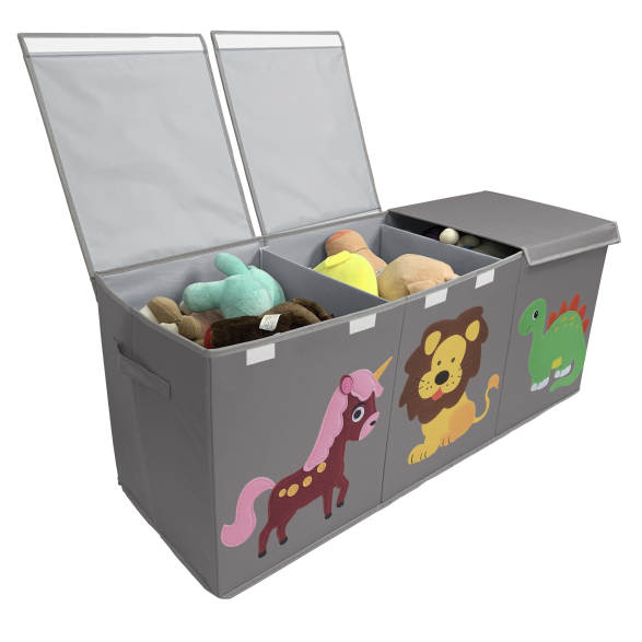 Extra Large Toy Chest with Lid- Animal Pattern