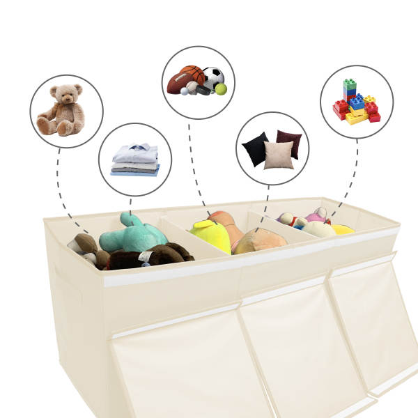 Extra Large Toy Chest with Lid- Number Pattern