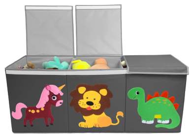 Extra Large Toy Chest with Lid- Animal Pattern